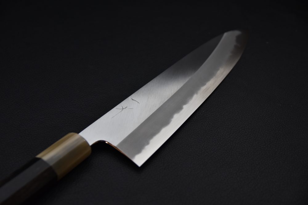 Hitohira Tanaka Kyuzo Aogami #1 Migaki Gyuto 240mm Ébène de Taihei (Extra Height)