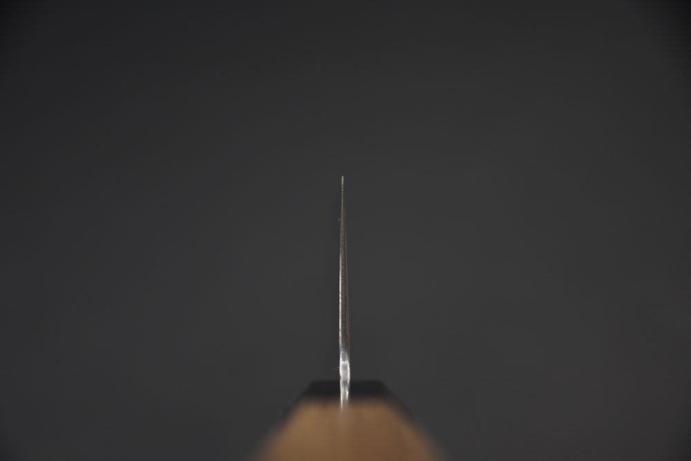 Hatsukokoro Sunaarashi VG10 Kurozome Nickel Damascus Bunka 180mm Teak