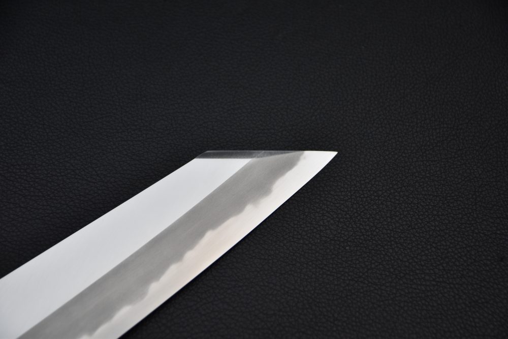 Hitohira Tanaka Kyuzo Aogami #1 Migaki Kiritsuke Gyuto 240mm Cèdre Japonais (Extra Height)