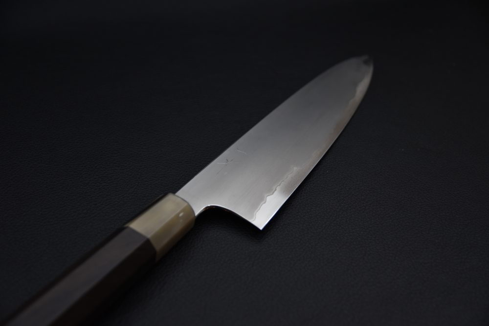Hitohira Togashi Shirogami #1 Stainless Clad Kasumi Gyuto 210mm Ébène
