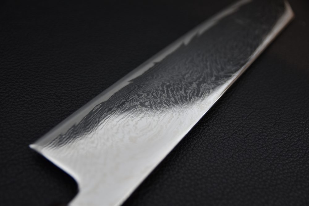 Hitohira Futana Nickel Damascus Kiritsuke Gyuto 210mm Tagayasan