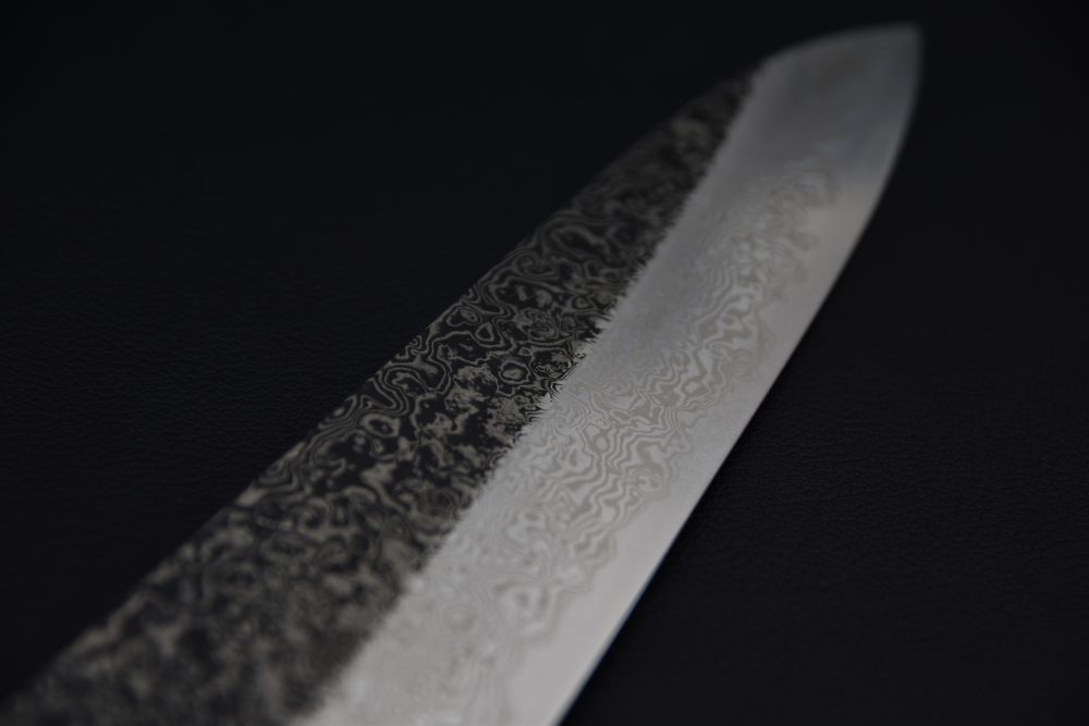 Yoshikane Hamono SLD Damascus Gyuto 210mm Burnt Chestnut