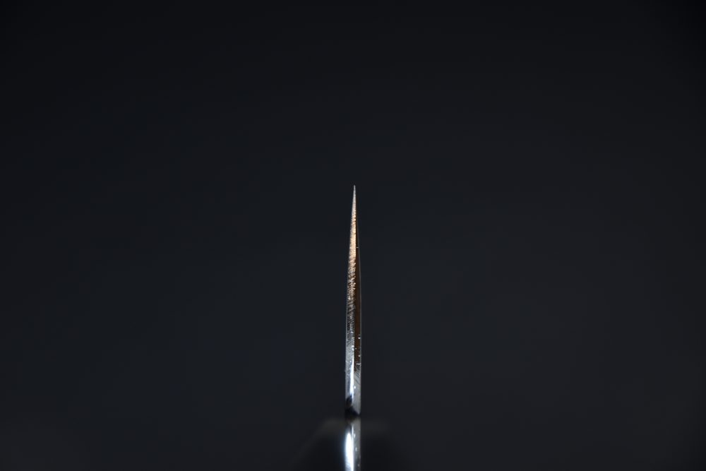 Hitohira Togashi Shirogami #1 Stainless Clad Kasumi Kiritsuke Gyuto 240mm Ebony