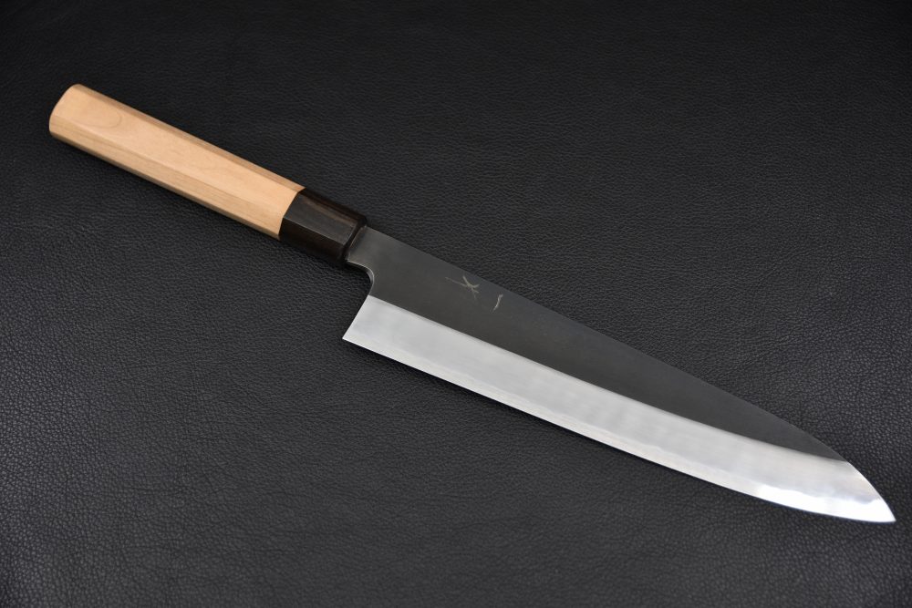Hitohira Kikuchiyo Kyuzo Shirogami #2 Kurouchi Gyuto 240mm Cerisier