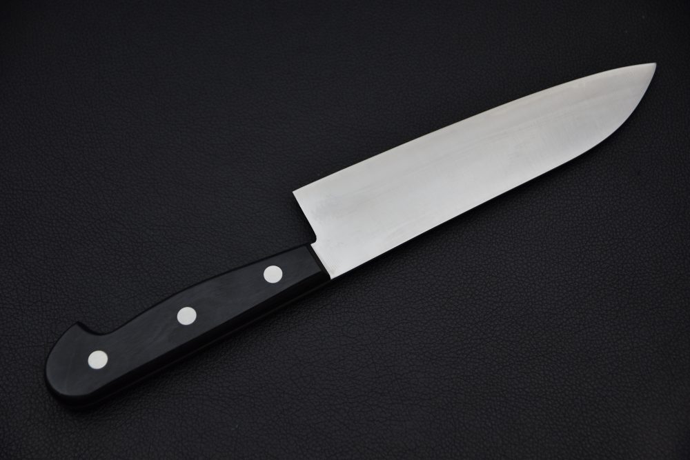 Hitohira Imojiya OKD Shirogami #2 Santoku 180mm Pakka