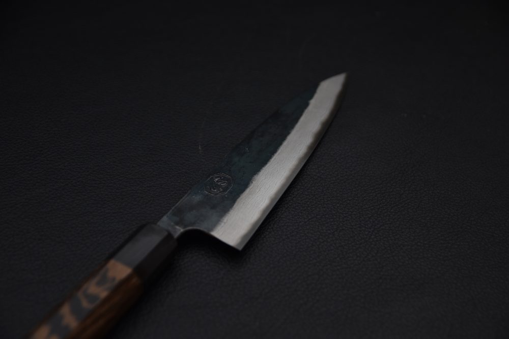 Hatsukokoro Kumokage Aogami #2 Damascus Kurouchi Petty 150mm Tagayasan