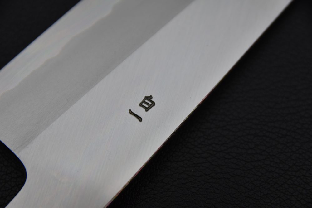 Hado Junpaku Shirogami #1 Stainless Clad Santoku 180mm Chêne Laqué