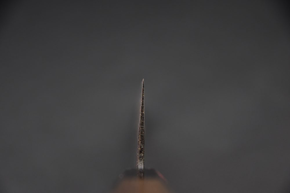 Hatsukokoro Kumokage Aogami #2 Damascus Kurouchi Bunka 180mm Tagayasan