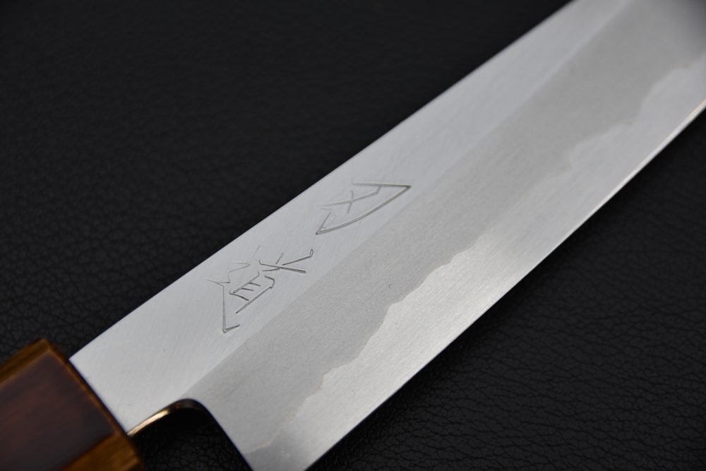 Hado Junpaku Shirogami #1 Stainless Clad Petty 150mm Chêne Laqué