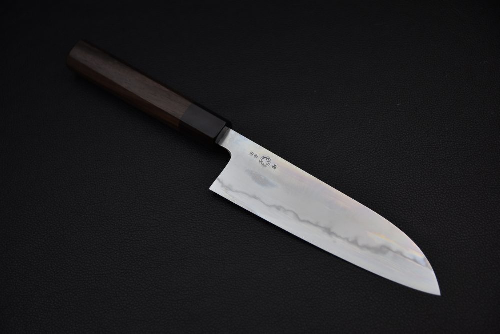 Takada no Hamono Aogami #1 Suiboku Santoku 180mm Rosewood