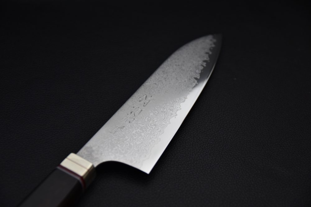 Hitohira Imojiya TH Damascus Santoku 180mm Fusion Tagayasan