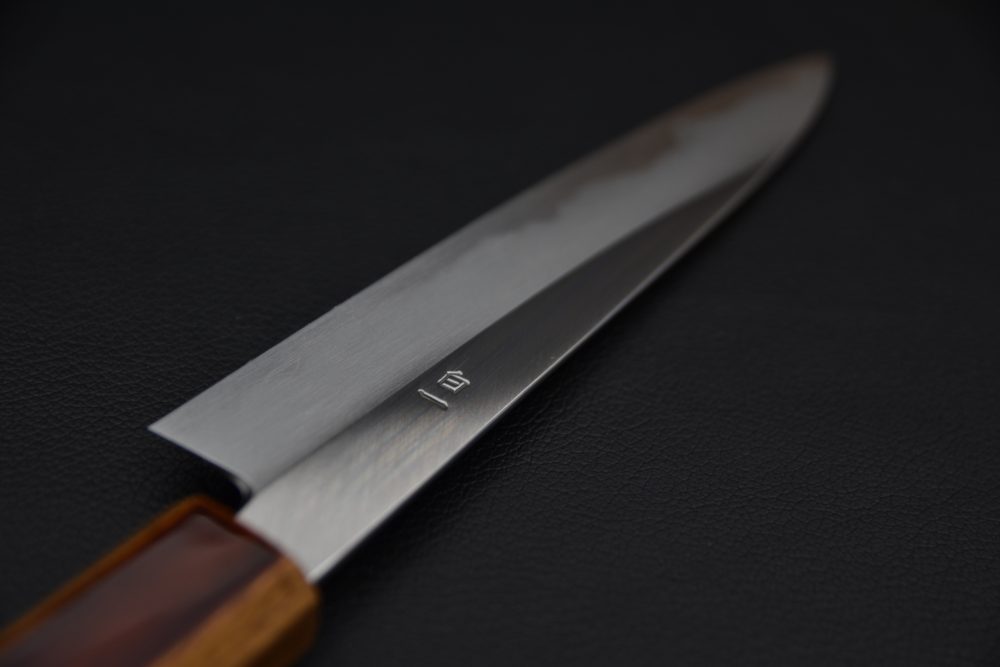 Hado Junpaku Shirogami #1 Stainless Clad Petty 150mm Chêne Laqué