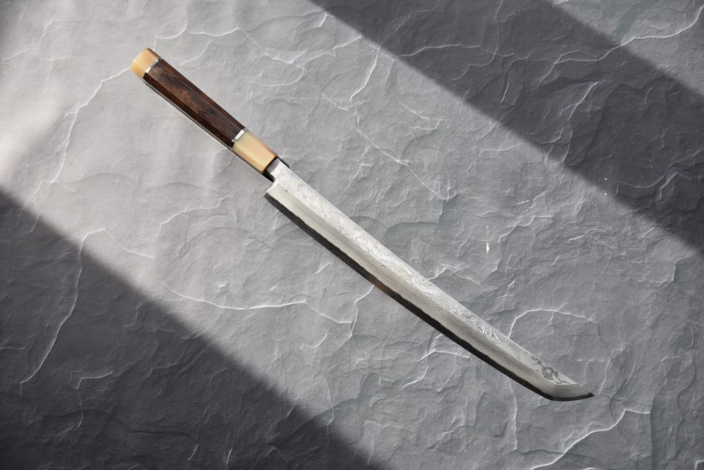 Sakai Takayuki Zangetsu Dragon Ginsan Sakimaru Takohiki 330mm Ébène