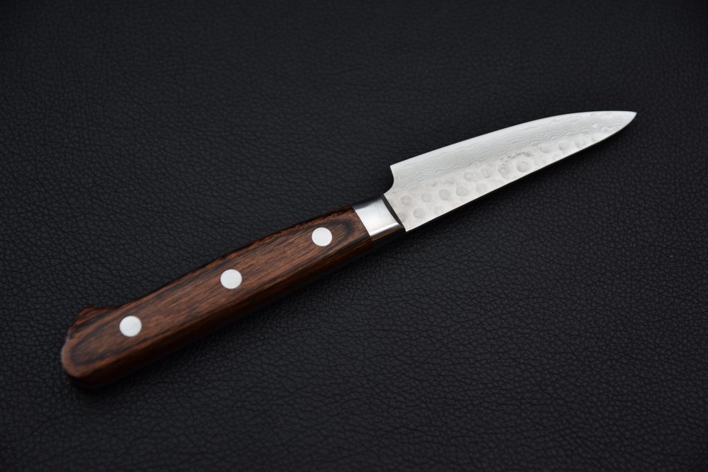 Hitohira HG Tsuchime Damascus Office 85mm Imitation d'Acajou