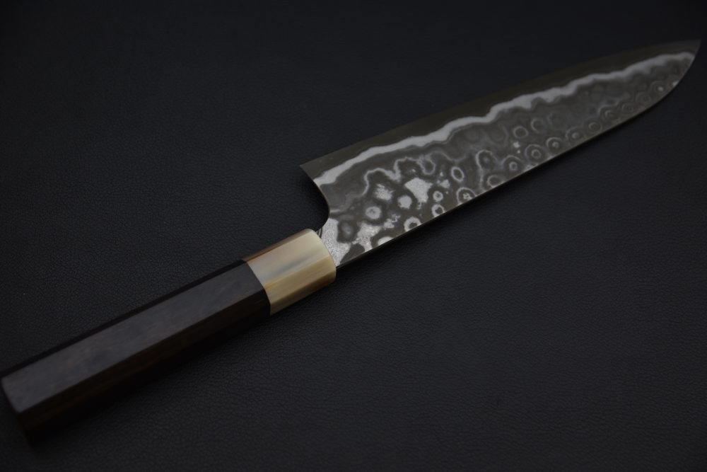 Nigara Hamono Aogami #2 Damascus 210mm Gyuto Ébène #2