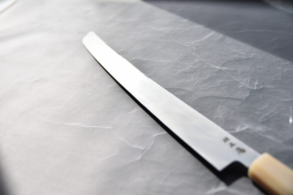 Sakai Takayuki Zangetsu Dragon Ginsan Sakimaru Takohiki 330mm Ébène