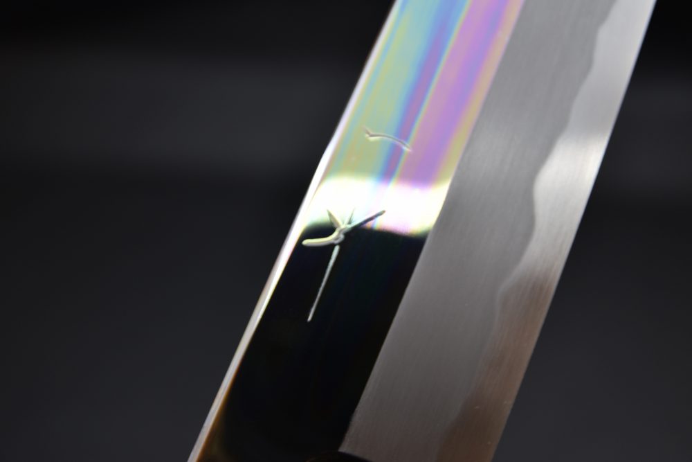 Hitohira Tanaka Mosuke Aogami #1 Kiritsuke 240mm Ebony Mirror Polish