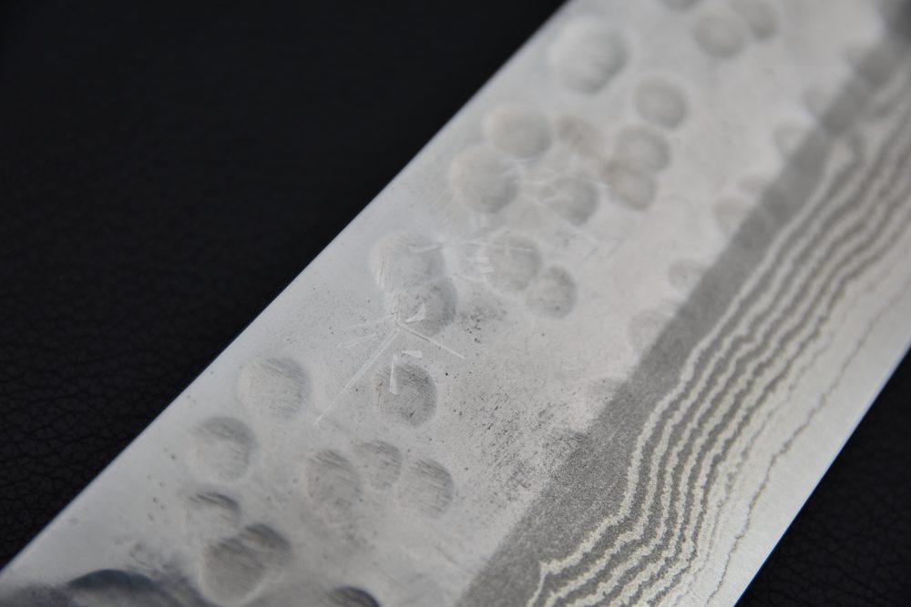 Saji Hamono SRS13 Tsuchime Damascus Kiritsuke Gyuto 240mm Ironwood