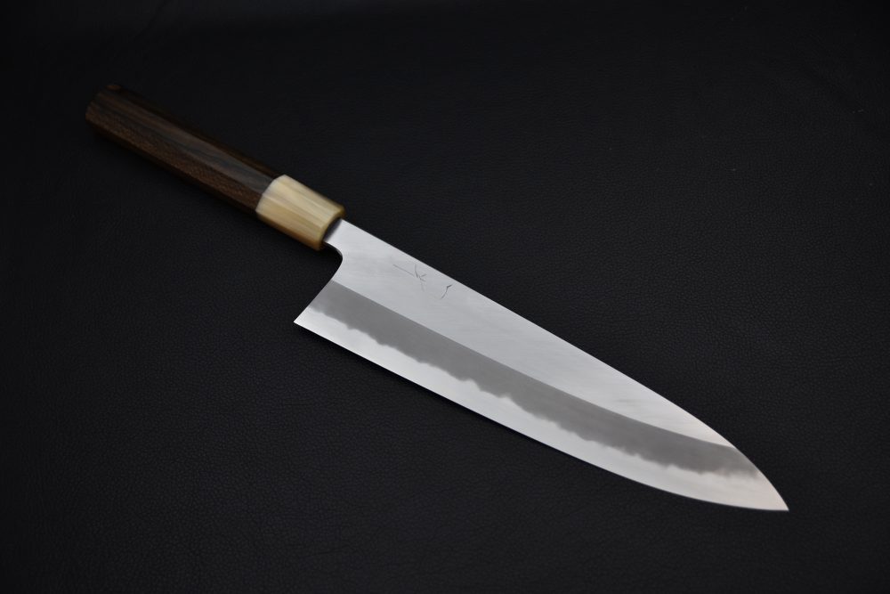 Hitohira Tanaka Kyuzo Aogami #1 Migaki Gyuto 240mm Ziricote (Extra Height)