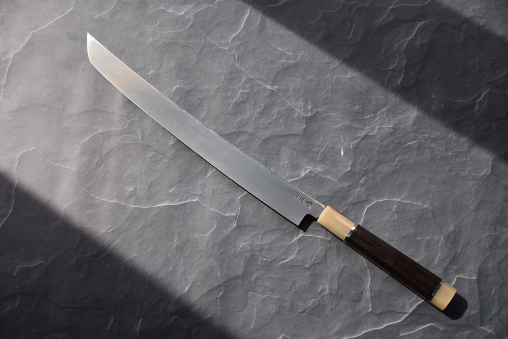 Sakai Takayuki Zangetsu Dragon Ginsan Sakimaru Takohiki 330mm Ébène