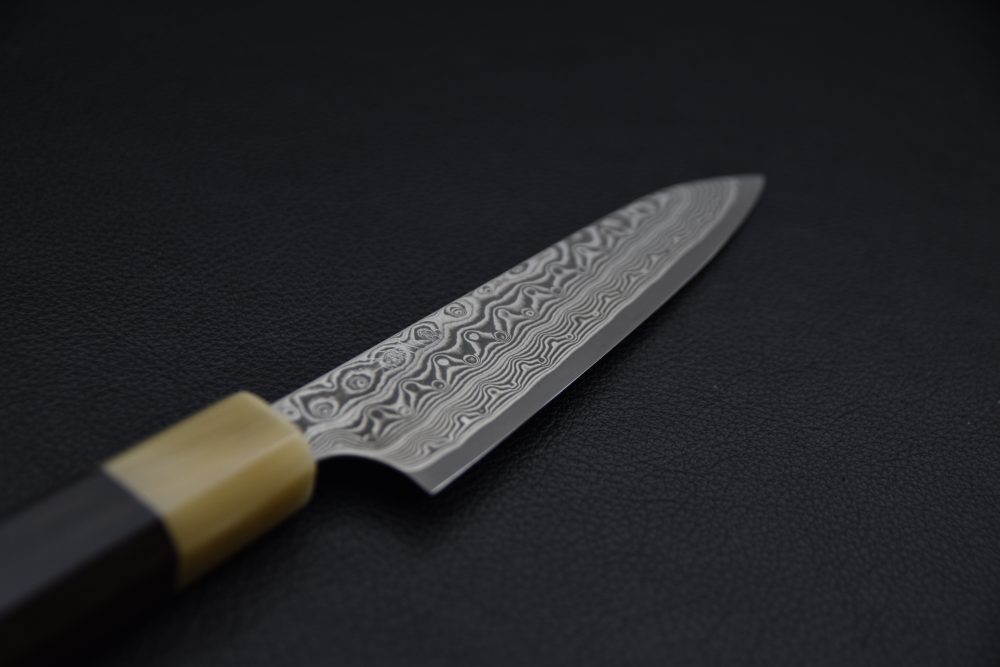 Nigara Hamono SG2 Damascus Anmon Petty 150mm Ébène