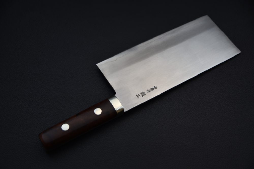 Hatsukokoro Nakagawa Ginsan Migaki Chinese Cleaver 170mm Ironwood