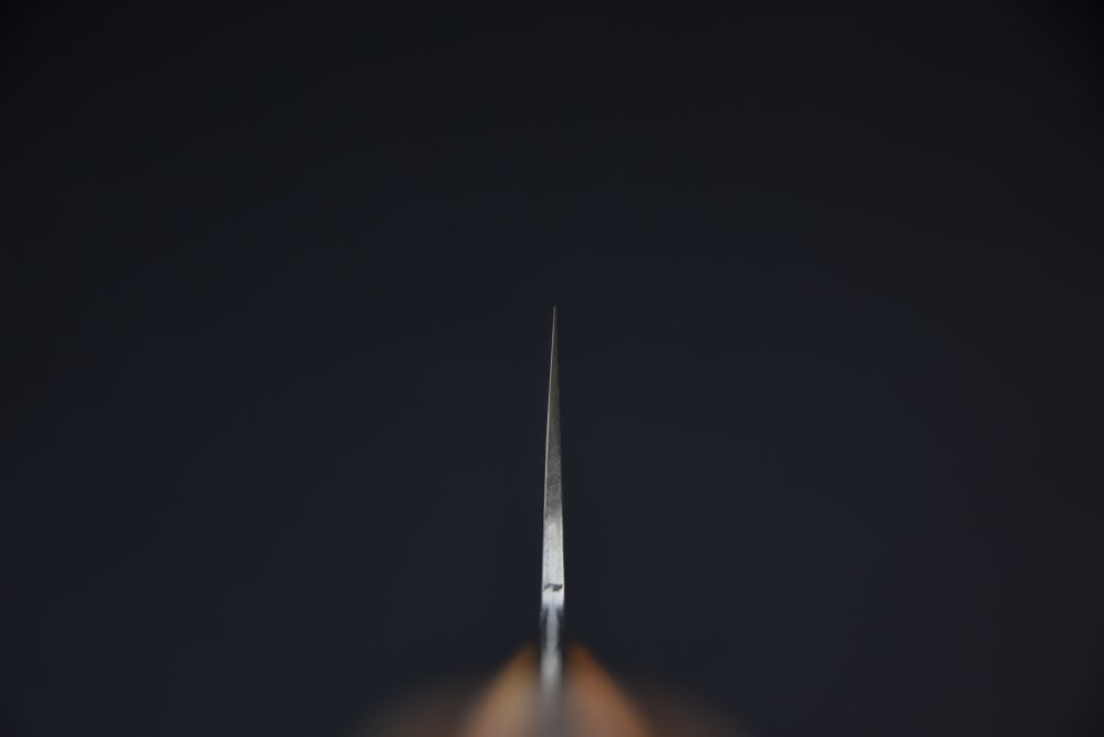 Saji Hamono VG10 Rainbow Damascus Bunka 180mm Corne De Vache