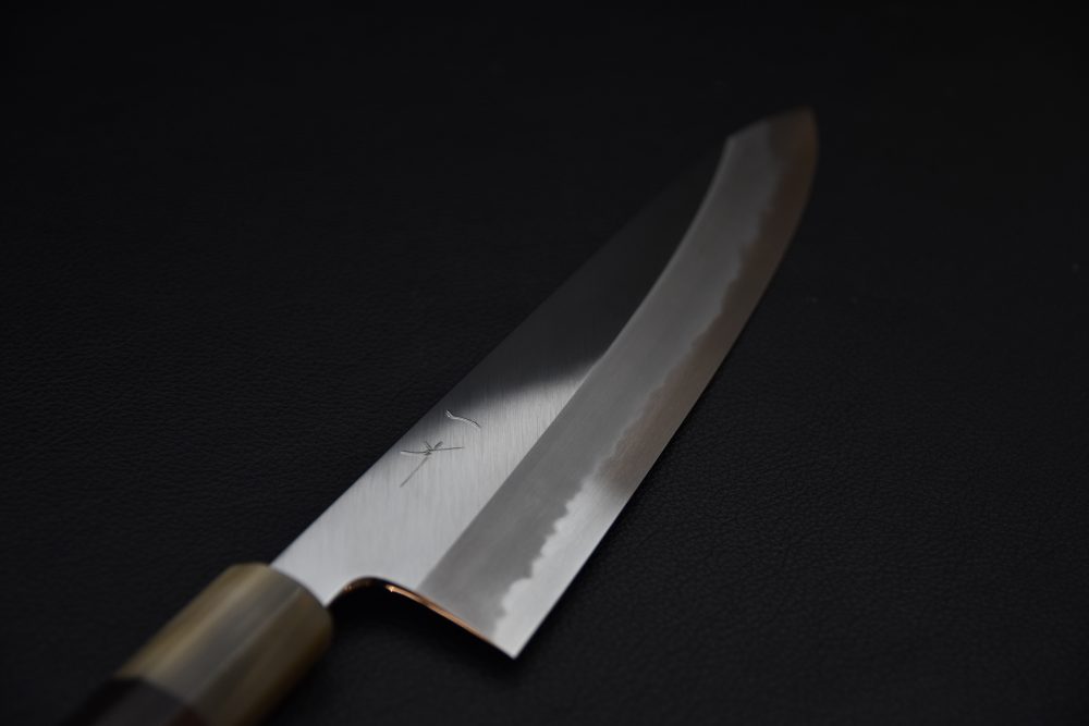 Hitohira Tanaka Kyuzo Aogami #1 Migaki Gyuto 240mm Taihei Ébène de Macassar