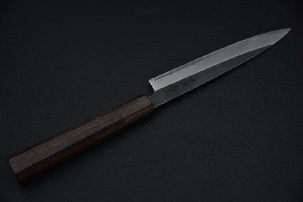 Hitohira Togashi Shirogami #2 Kurouchi Petty 165mm Tagayasan