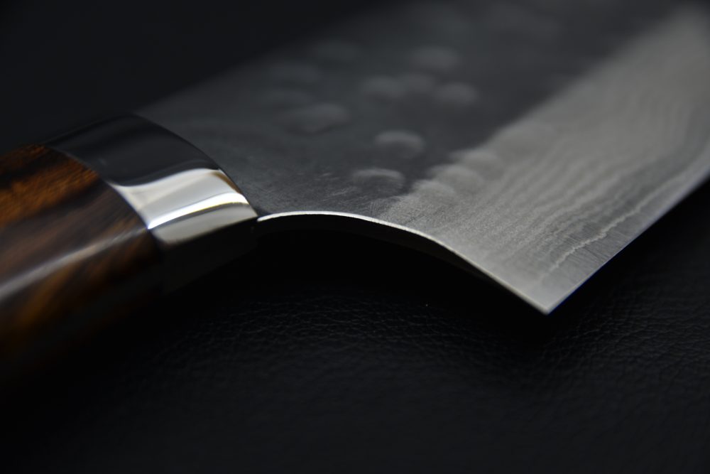 Saji Hamono SRS13 Tsuchime Damascus Kiritsuke Gyuto 240mm Ironwood