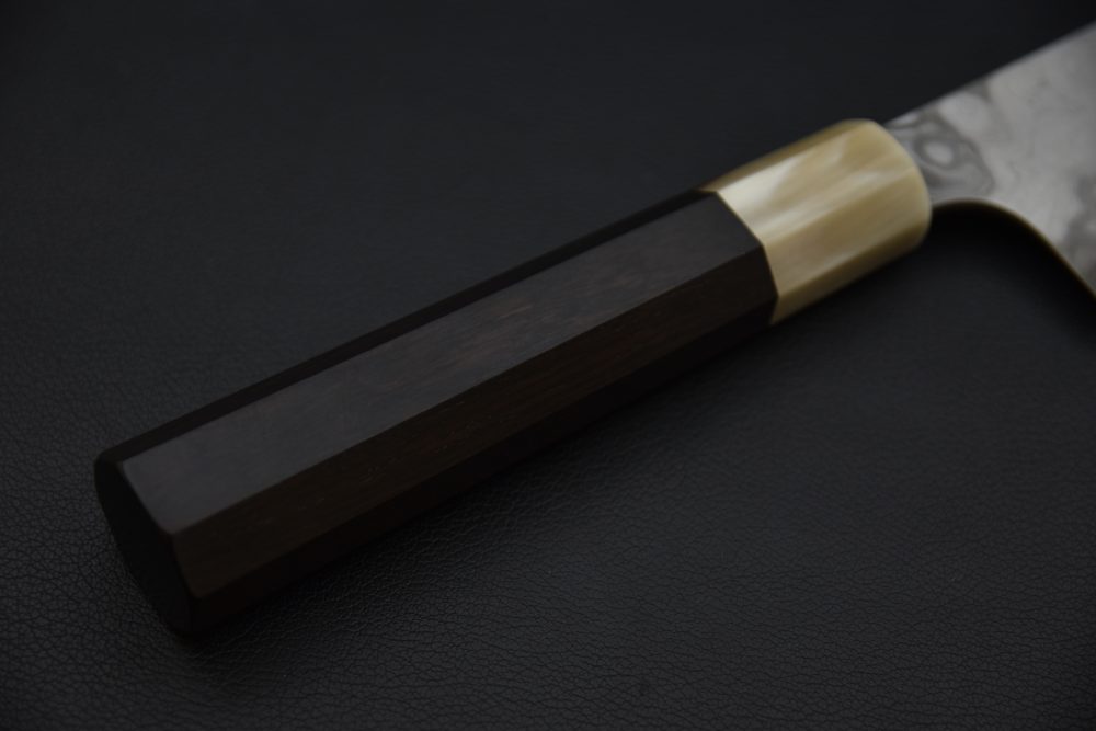 Nigara Hamono Aogami #2 Damascus 240mm Gyuto Ébène #4