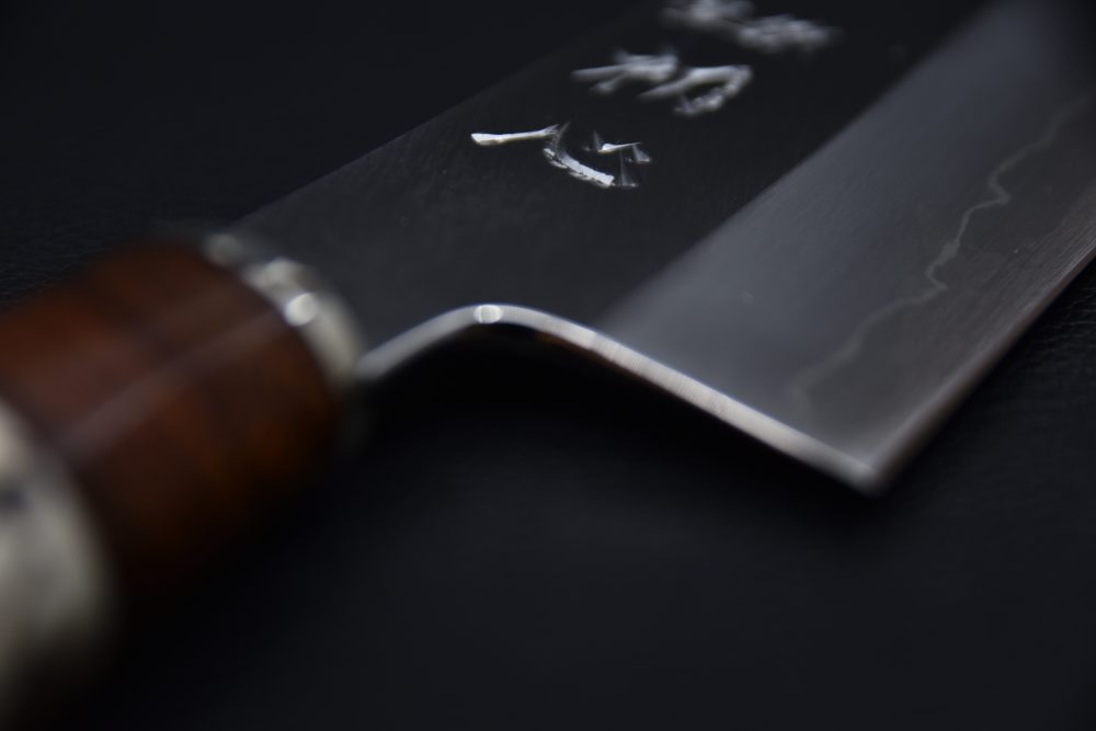 Nakagawa Uchi Hamono Ginsan Migaki Santoku 170mm Stag Horn
