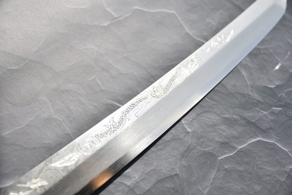 Sakai Takayuki Zangetsu Dragon Ginsan Sakimaru Takohiki 330mm Ébène