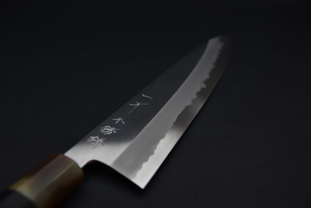 Hitohira Tanaka Kyuzo Aogami #1 Stainless Clad Gyuto 240mm Taihei Ebony