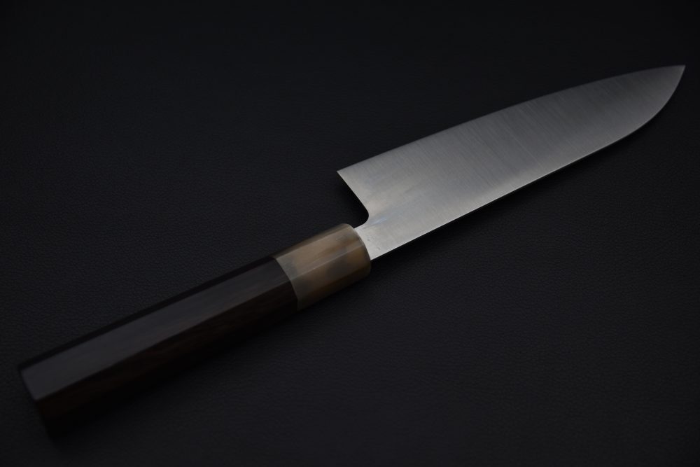 Hitohira AH Shirogami #2 Santoku 165mm Ébène