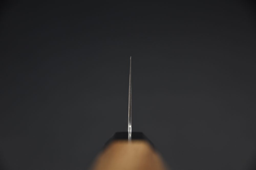 Hatsukokoro Sunaarashi VG10 Kurozome Nickel Damascus Santoku 180mm Teak