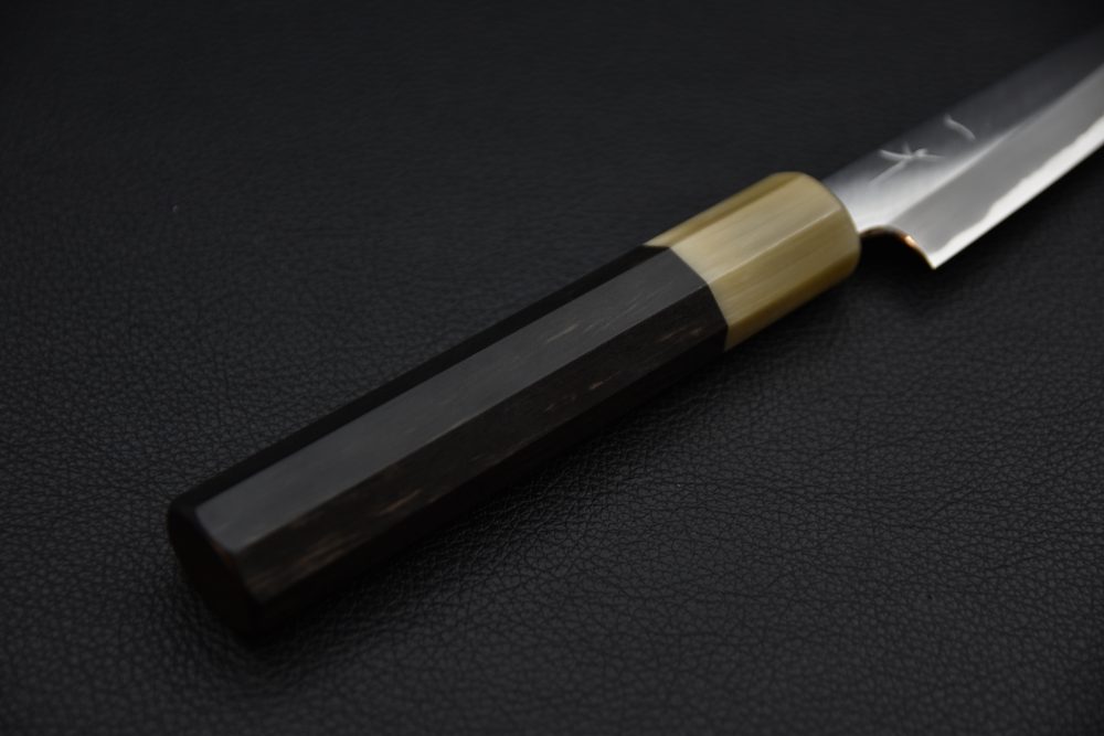 Hitohira Tanaka Kyuzo Aogami #1 Migaki Petty 120mm Taihei Ébène