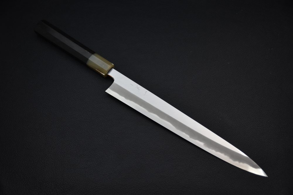Hitohira Tanaka Kyuzo Aogami #1 Migaki Sujihiki 270mm Taihei Ébène