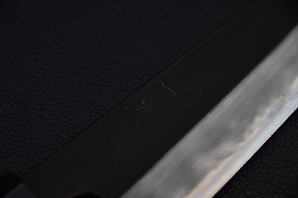 Hitohira Tanaka Kyuzo Aogami #1 Kurouchi Gyuto 210mm Cèdre Yakusugi