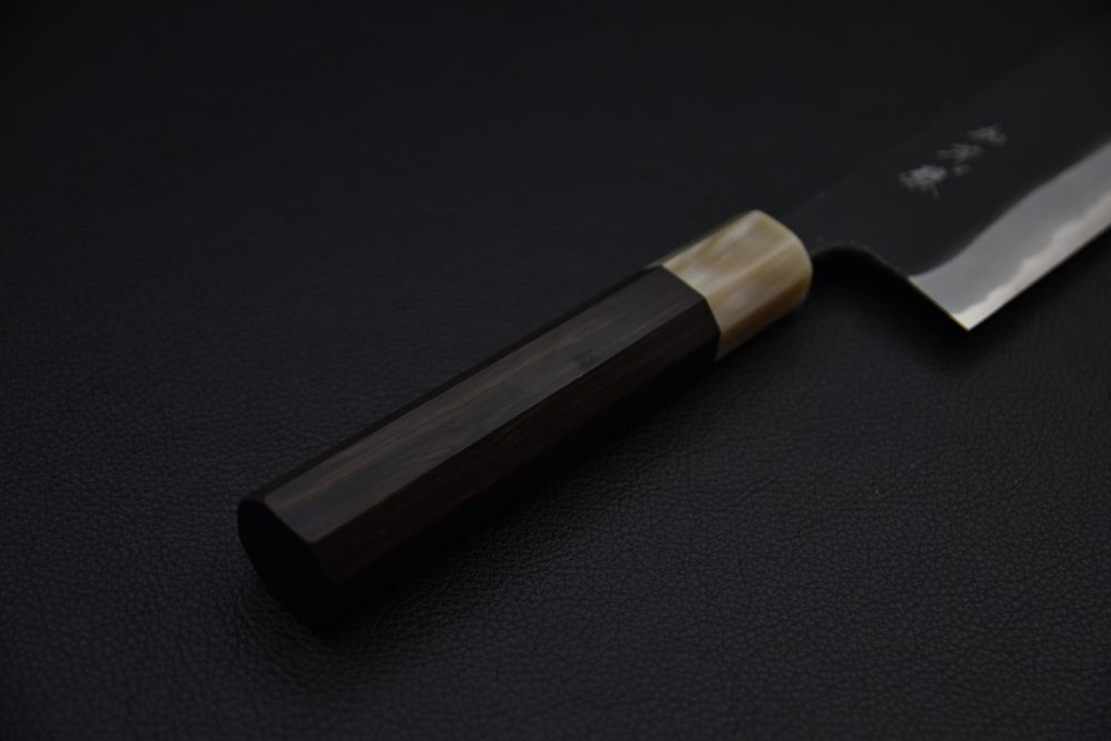 Shiro Kamo Aogami Super Kurouchi Kiritsuke Gyuto 210mm Ébène