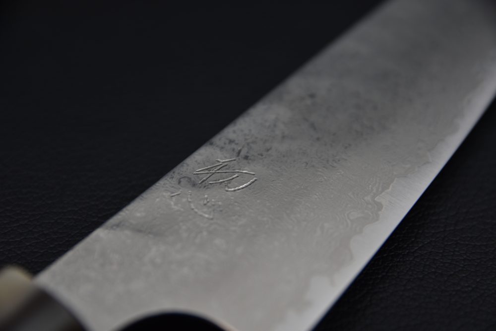 Hatsukokoro Ginyo Ginsan Tsuchime Damascus Petty 150mm Ébène