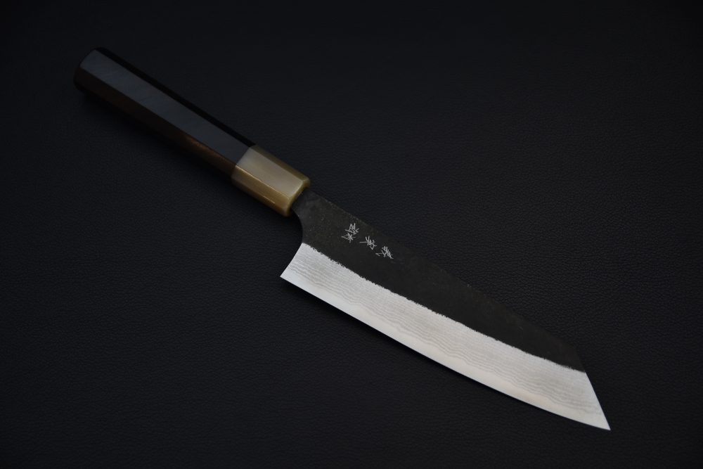 Yoshimi Kato Aogami Super Kurouchi Damascus Bunka 180mm Ébène
