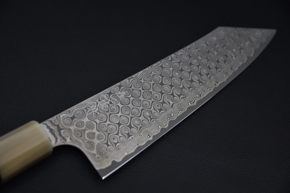 Nigara Hamono SG2 Anmon Damascus Kiritsuke Gyuto 210mm Ébène