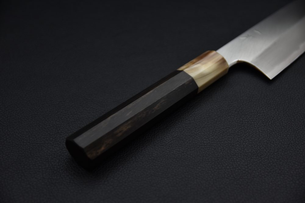 Hitohira Togashi Aogami #1 Stainless Clad Gyuto 210mm Ébène de Makassar