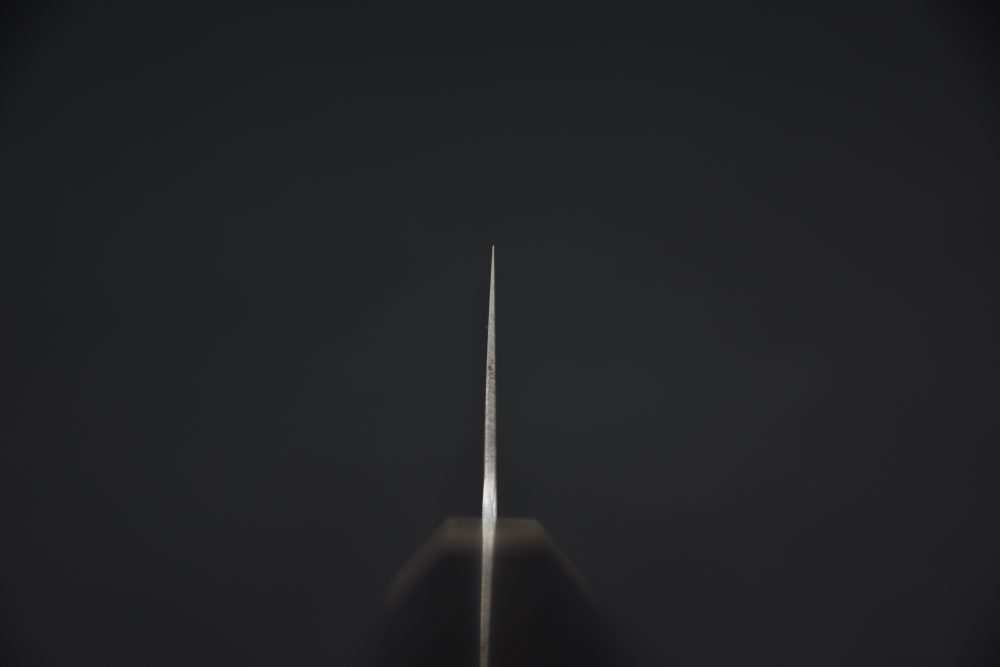 Hitohira AH Shirogami #2 Santoku 165mm Ébène