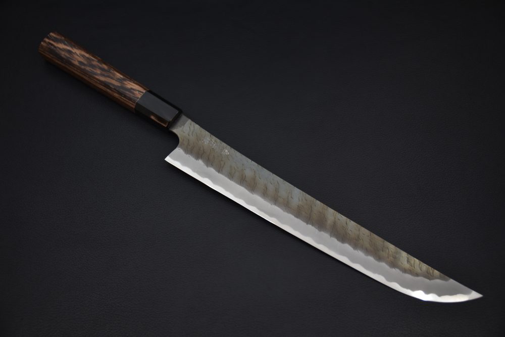 Nigara Hamono Aogami Super Kurouchi Tsuchime Sakimaru 270mm Tagayasan