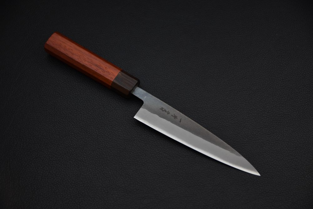 Hitohira TD Aogami #2 Stainless Clad Kurouchi Petty 135mm Padauk