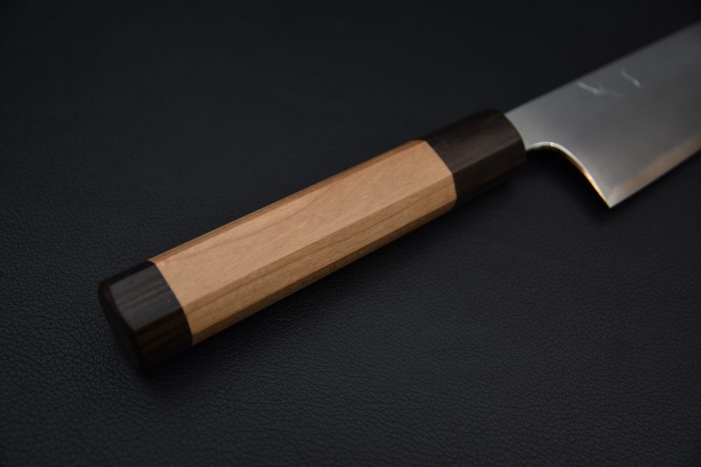 Hitohira Gorobei Rikichi Aogami #2 Kasumi Santoku 170mm Cherry