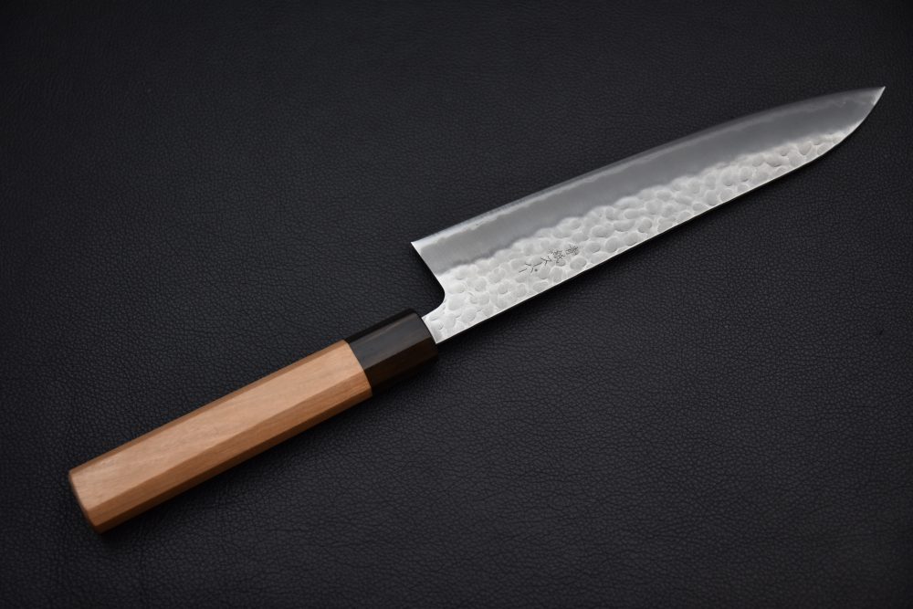 Hitohira Futana SB Migaki Tsuchime Gyuto 210mm Cerisier