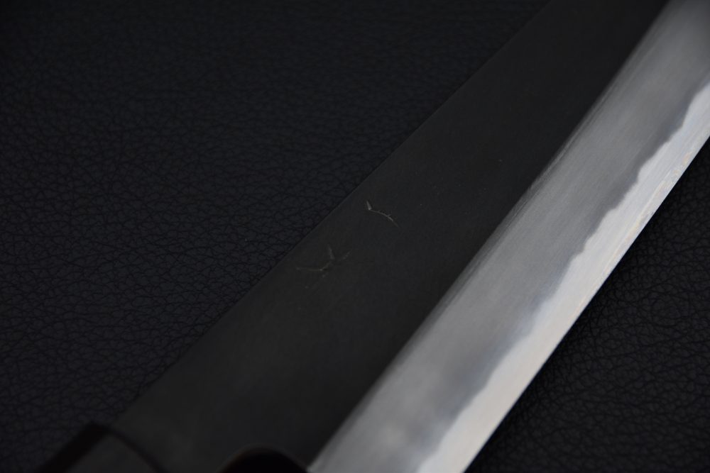 Hitohira Kikuchiyo Kyuzo Shirogami #2 Kurouchi Gyuto 210mm Cerisier